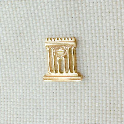 Gold Temple Lapel Pin