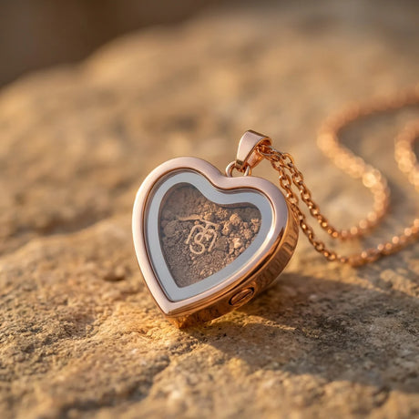 Temple Mount Soil Heart Locket