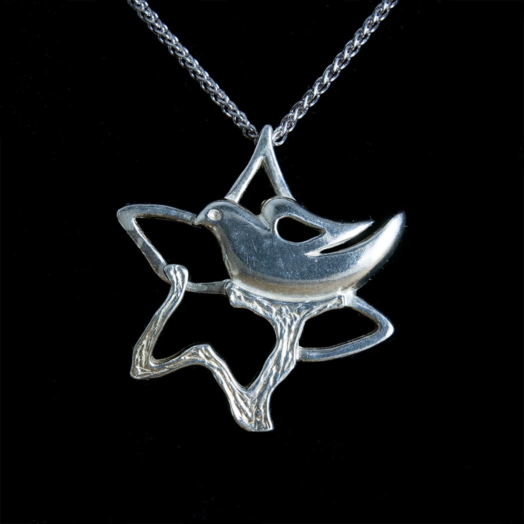 Magen David with Nesting Dove Necklace 