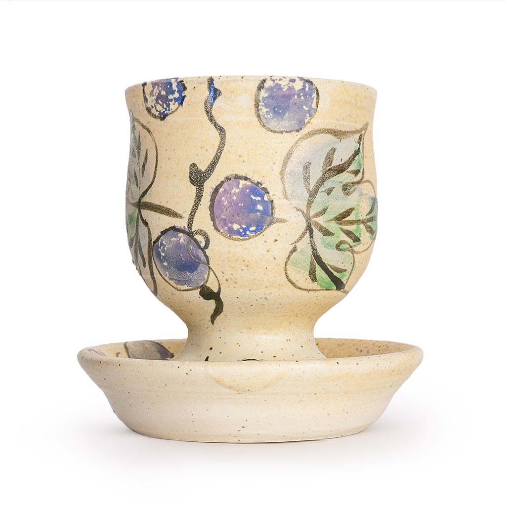 Kiddush Cup Grape Design Hand Crafted in Israel
