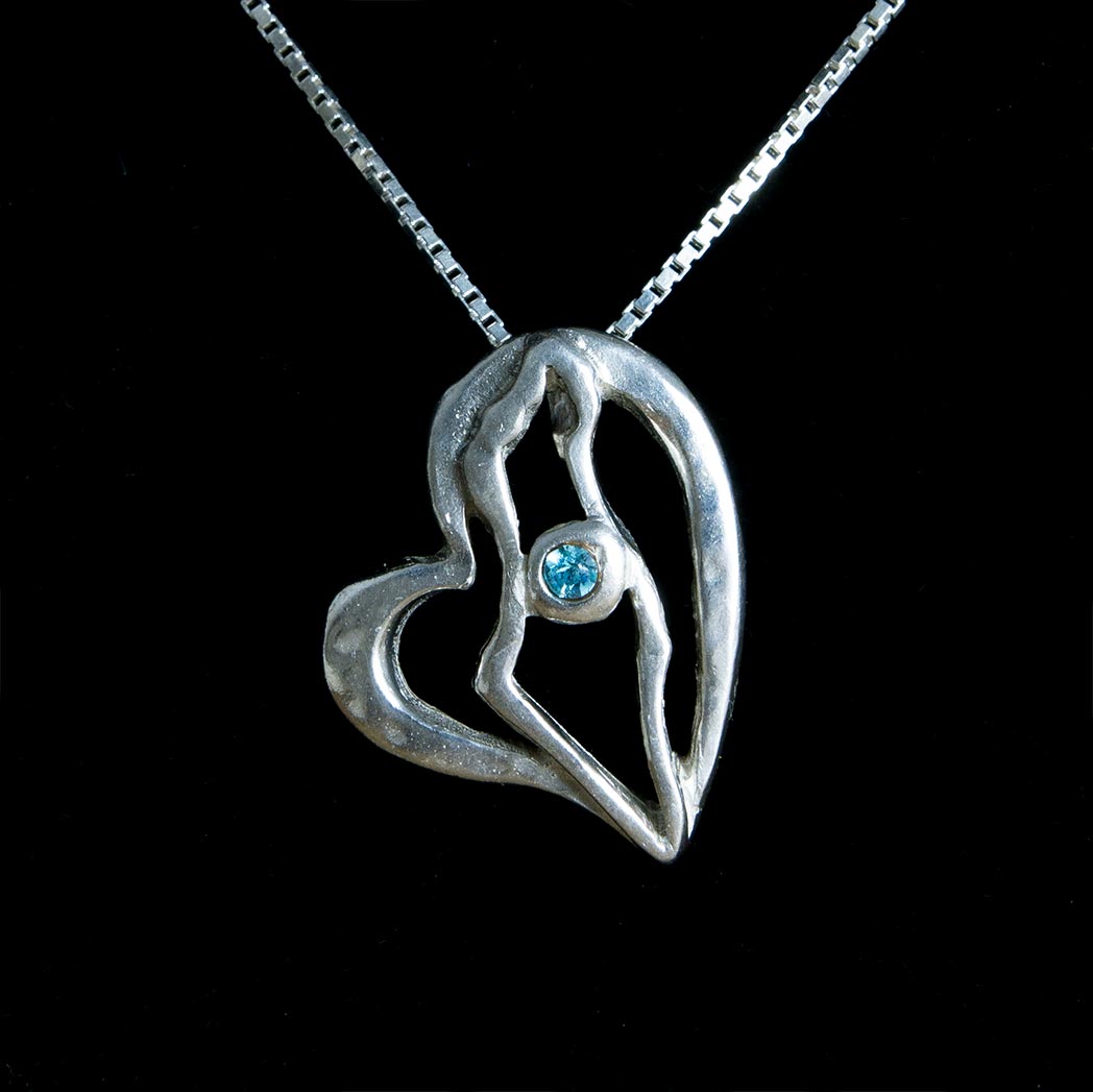 Israel in my Heart Sterling Silver Necklace made in Israel