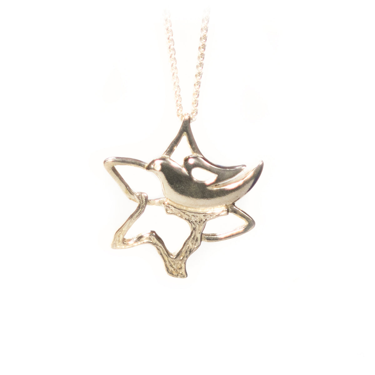 Magen David with Nesting Dove Sterling Silver Necklace from Israel