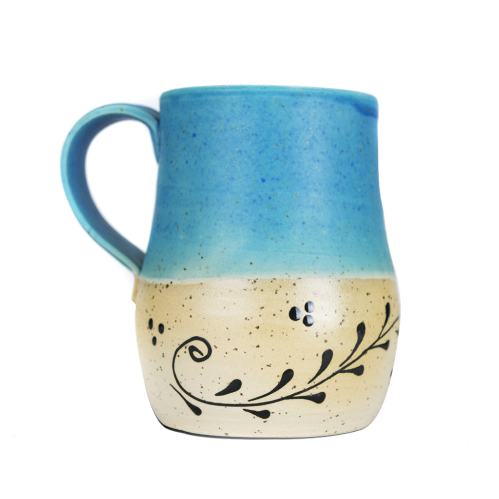 Large Turquoise Cup handcrafted in Itamar, Israel